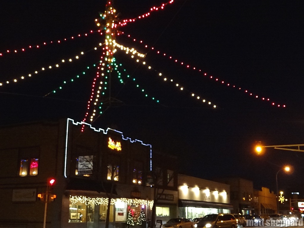 Christmas magic - Piller building at 3rd & Central downtown Valley City.   photo Matt Sheppard